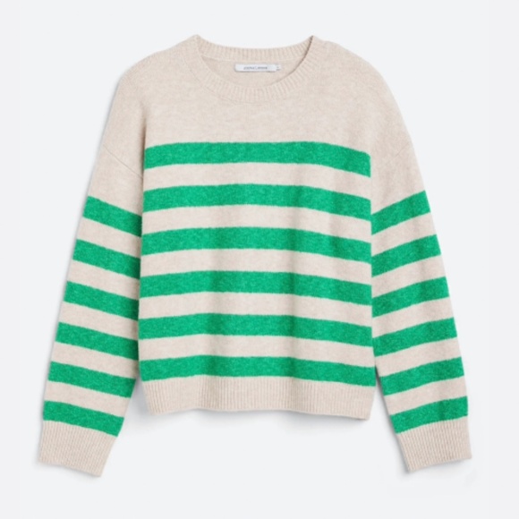 Stitches & Stripes Martina Striped Sweater Green, Cream Size M - NWT - Picture 1 of 13